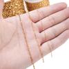 2 Meters Stainless Steel Gold Flat Oval Filled Cable Chains for DIY Necklace Making Jewelry Making Findings Bracelet Supplies