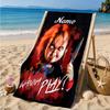 Custom Name Chucky's Bloody Invitation Beach Towel Microfiber Beach Towel, Lightweight and Quick-Dry, for Summer Travel, Swimming Pool Gift