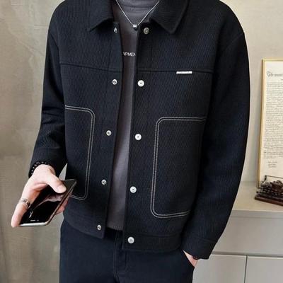 Reversjacke Neuer Herren Herbst- und Wintermantel Fortgeschrittene Herren Casual Handsome Vielseitiges Oberteil