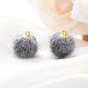 10pcs Plush Fur Covered Ball Beads Charms Pompom Beads Pendant for DIY Necklace Earring Bracelet Pendant Jewelry Making Supplies