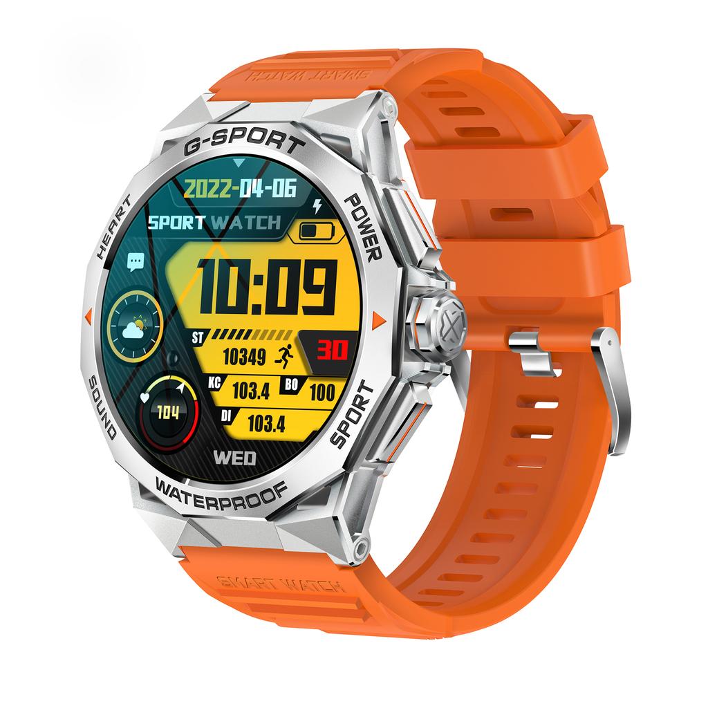 K62 1,43-Zoll AMOLED-Bildschirm Bluetooth-kompatible Anruffunktion Smartwatch mit Multi-Sport-Modi