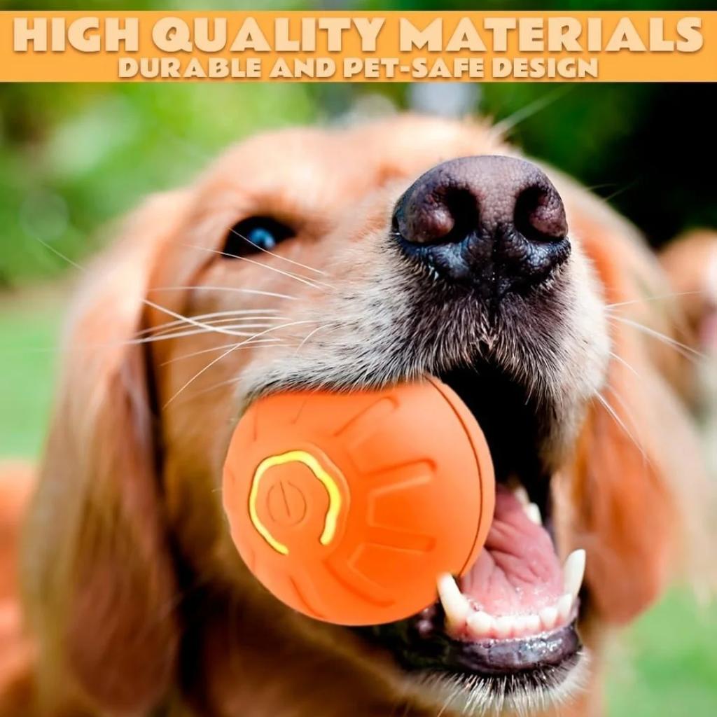 Electronic Interactive Pet Toy Ball USB Rechargeable Automatic Moving Bouncing Ball RGB Light Smart Dog Cat Toy