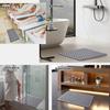 Rectangle Suction Cups Shower Stall Mat Drainage Holes Anti Slip Bathroom Mat Machine Washable Non-Slip Safety Bath Mat Toilet