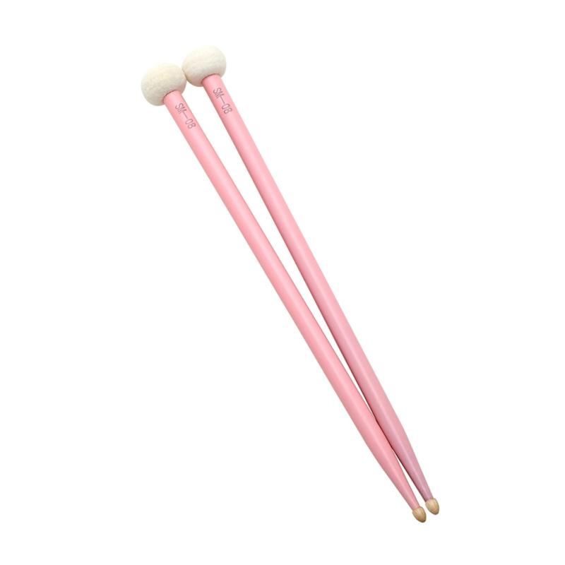 1 Pair Colorful Timpani Drumsticks Felt Head Drum Sticks Percussion Instrument Practice Playing