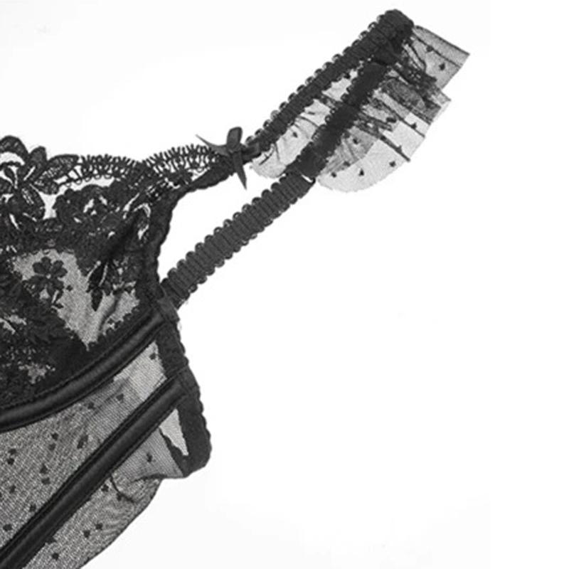 French Embroidery Lace Women's Bra Top Sweet Female Wedding White Bralette Vest Sexy Corset Bras Comfortable Intimates