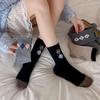 Female Autumn and Winter Thickened Warm Retro Lingge Sweat Absorbent Wool Tube Pile Socks