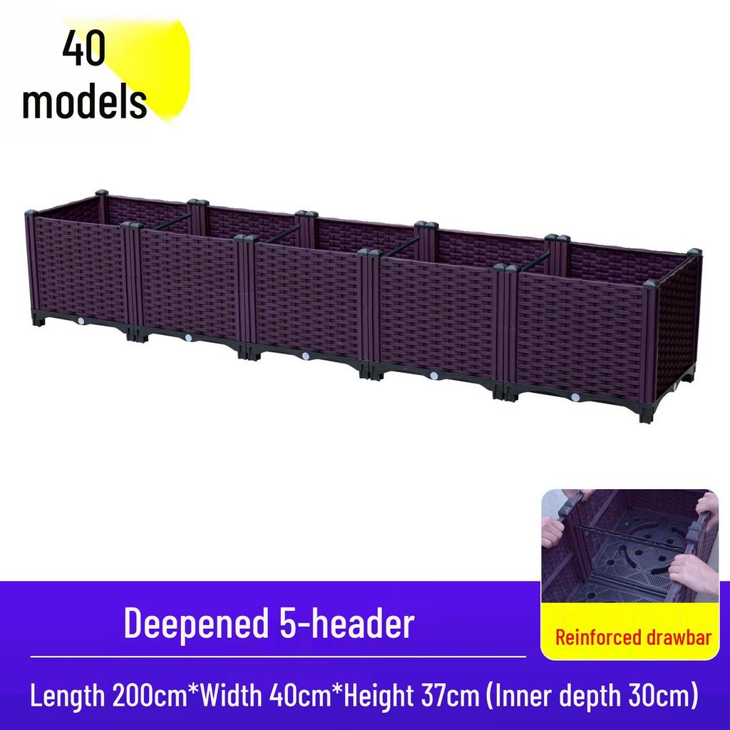 Large Outdoor Plastic Elevated Vegetable Planter Box for Balcony Gardening