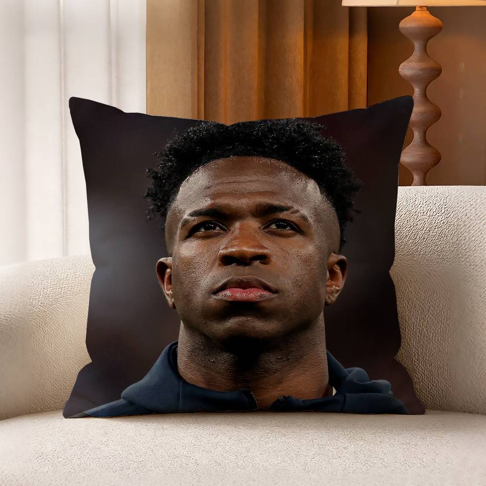 Brazil Vinicius VVini Jr Cotton Linen Square Pillow Covers Home Decor Gifts