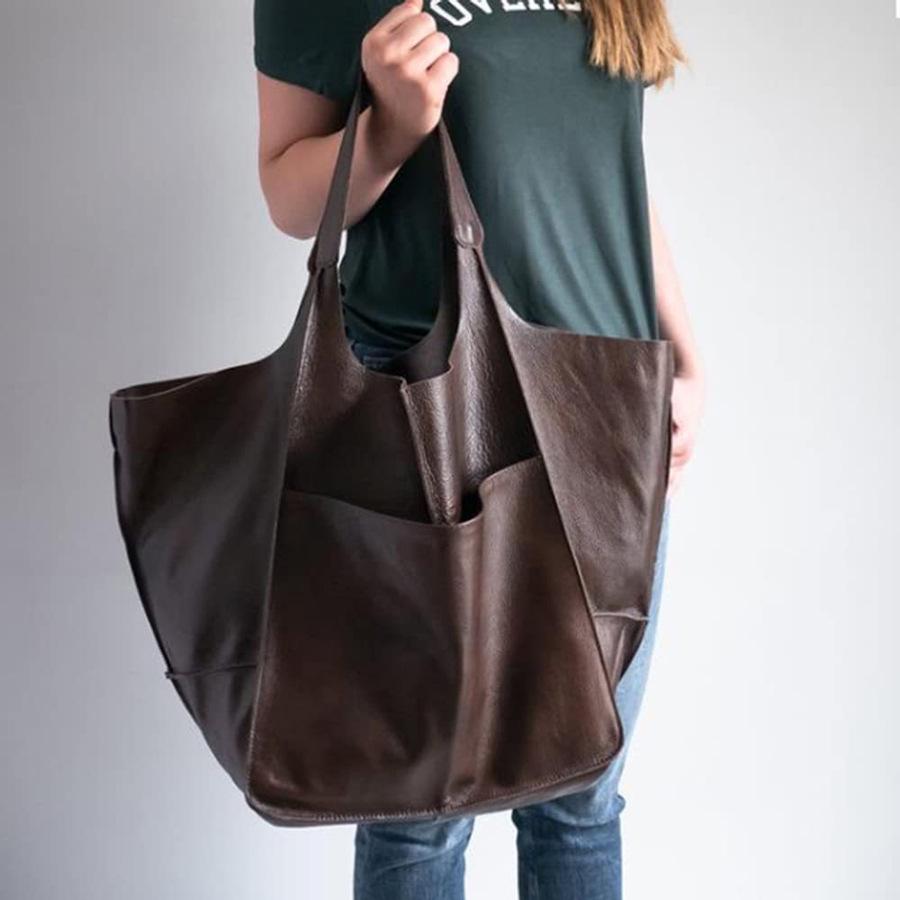 

Women s Large Fashion Tote: Soft Leather, Single Shoulder, High Capacity Bag