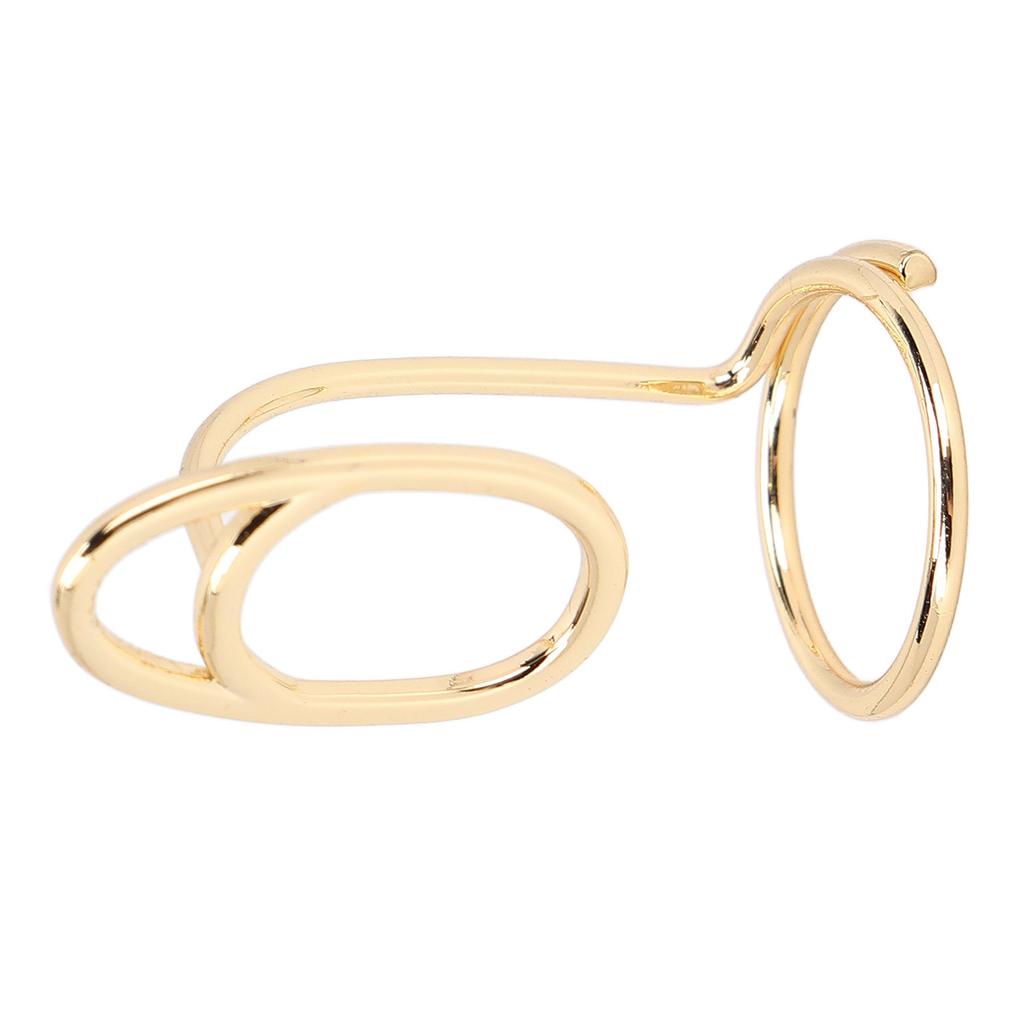 Nail Art Fingernail Rings Unique Stylish Women Finger Nail Cover Ring Decoration Jewelry GiftGold