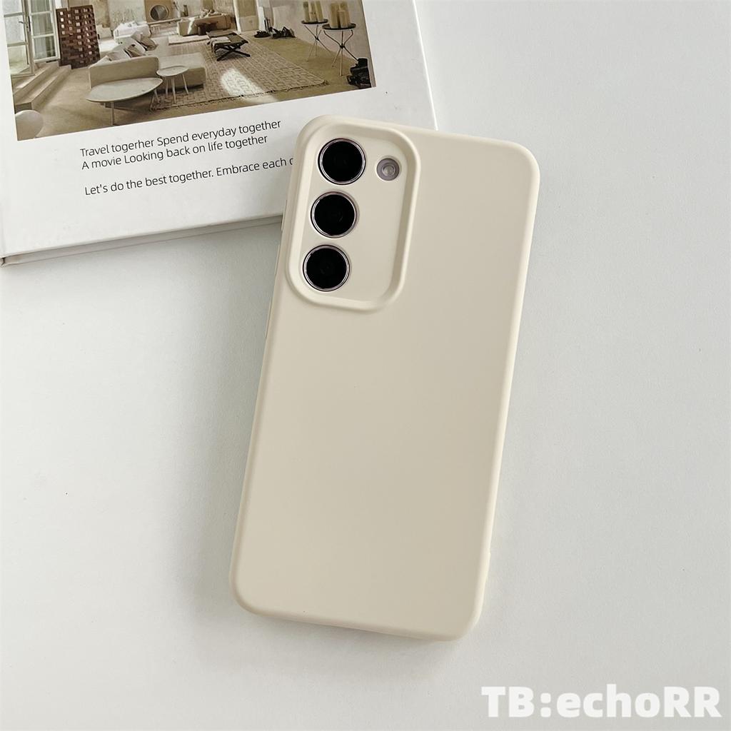 Coque souple en silicone liquide pour SamsungS25Ultra S24 Plus S23 S22 Ultra S24 S22 coque de protection anti-chute à couverture complète de couleur unie
