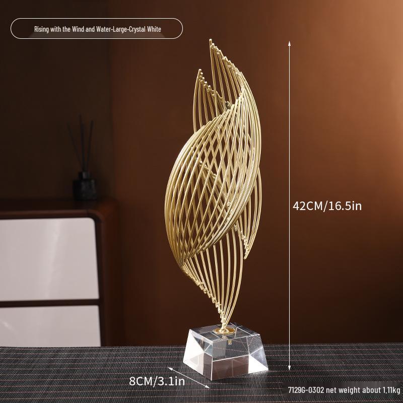 Golden Light Luxury Resin Handicrafts Collection: Ornaments for Office, Living Room, Wine & TV Cabinets