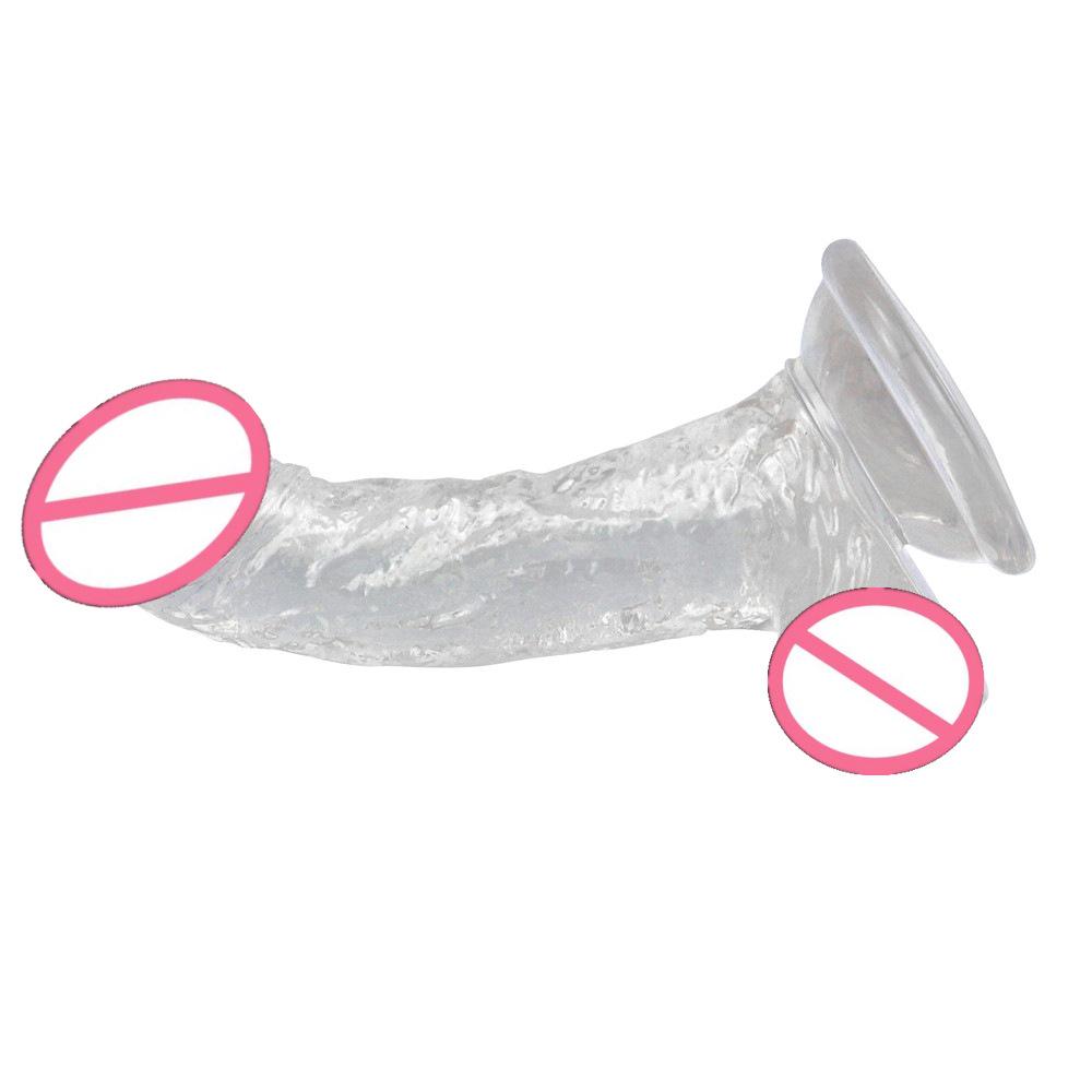 Little Moon Transparent Crystal Beginner's Suction Cup Dildo Vibrator
