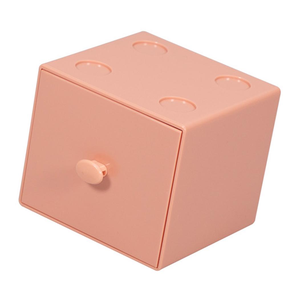 Desktop Storage Box PS    able Desk   Building Block with Drawer for Home Dorm School   Supply Accessory