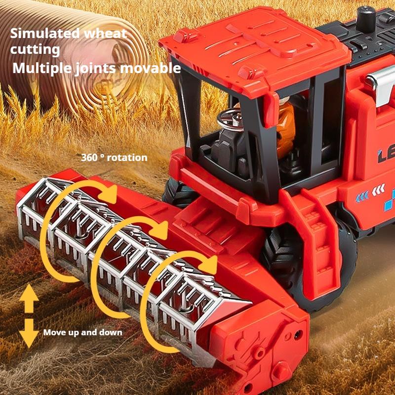 Bauer Auto Kinder Mähdrescher Spielzeug Modell Traktor Trägheit Weizen Landwirtschaft Transport Fahrzeug Junge Spielzeug