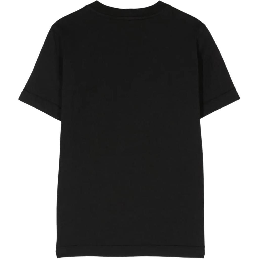 STONE ISLAND T-Shirt Solid Color Crew Neck Short Sleeve Kids Tops Black 791620147-V0029