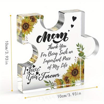Special Gift for Mom From Daughter, Acrylic Sunflower Decor for Birthday, Retirement, Thanksgiving