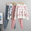 European Style Cross-Border Girls' Love Beaded Spring Korean Academy Two-Piece Set