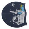 Plavecká čepice Silikonová vodotěsná pokrývka hlavy s ochranou uší pro dospělé s dlouhými vlasy Vodní sporty Tisk astronauta