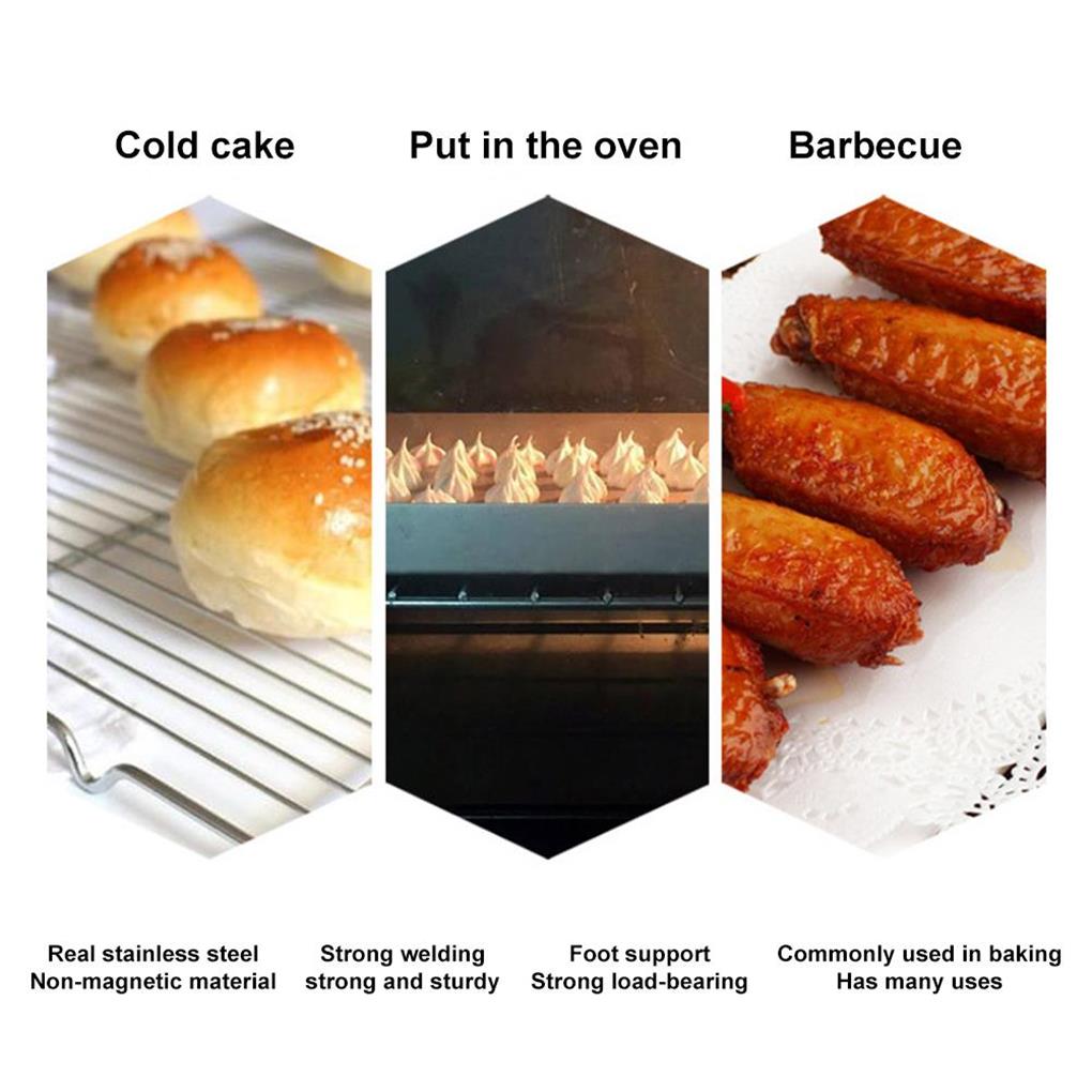 Grătar Plasă Raft de Răcire Instrument de Copt Oțel Inoxidabil Rezistent la Rugină Convenabil Gadget de Bucătărie Lavabil Durabil