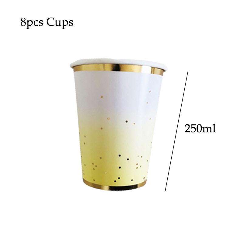 Party Teller Rosa Regenbogen Goldpunkt Speiseteller/Becher/Strohhalme/Serviettenteller Party Geburtstag Hochzeitsfeier Event Tischgeschirr Dekoration