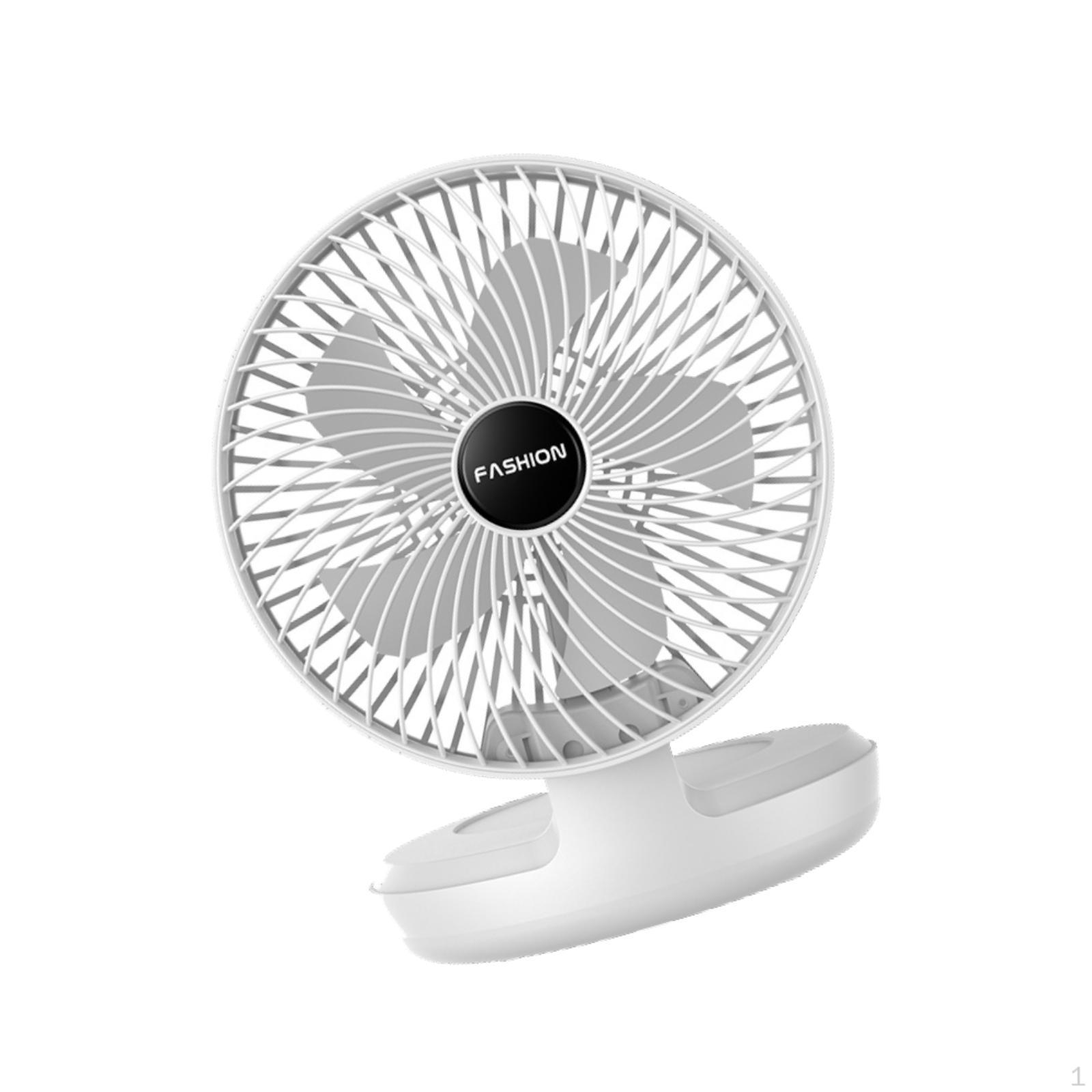 

Складной настольный вентилятор с 3 скоростями, регулируемый, быстрое охлаждение, портативный персональный, перезаряжаемый через USB-порт белый