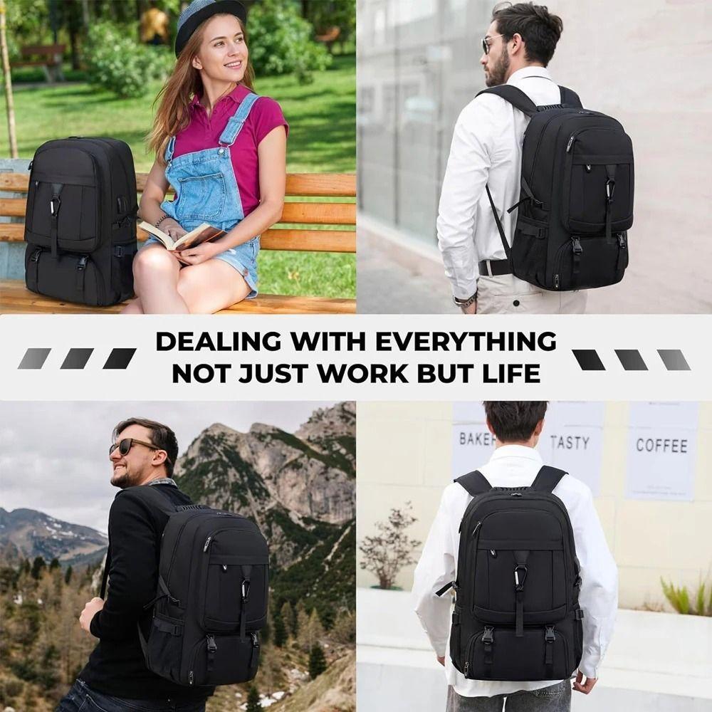 50L/80L Capacity Travel Backpack Waterproof School Bag Versatile Men's Backpack  Hiking