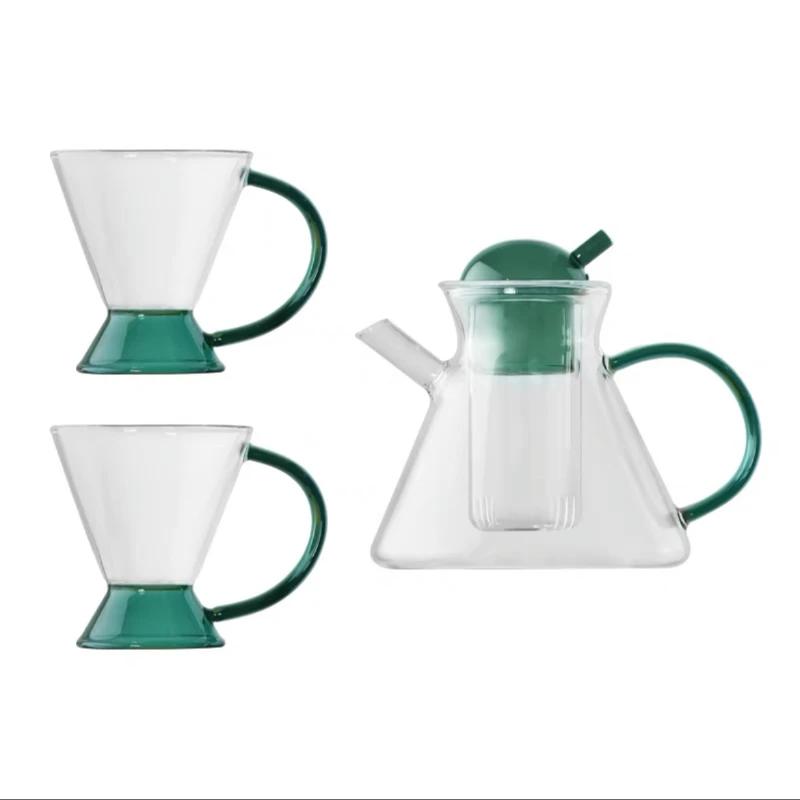 Creative Glass Teapot Tea Cup High Borosilicate Glass High Temperature Glass Tea Set Tea Water Separation Kettle