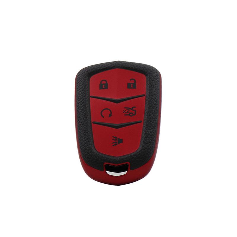 TPU Leather Car Remote Key Cover Case Shell Key Fob for ATS CT6 CTS DTS XT5 ESV SRX STS XTS ELR Escalade Protector Holder