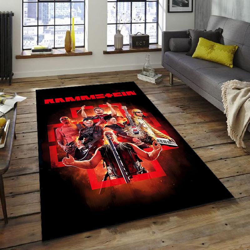 1pc Rammstein3 Design Area Rug - Non-Slip, Soft & Cozy Floor Mat for Living Room, Bedroom, Office - Indoor/Outdoor Decorative Carpet