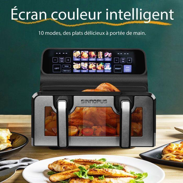Friteuse sans huile - BAZARLAND30 - Double cuve 9L - 2200W - 10 programmes automatiques
