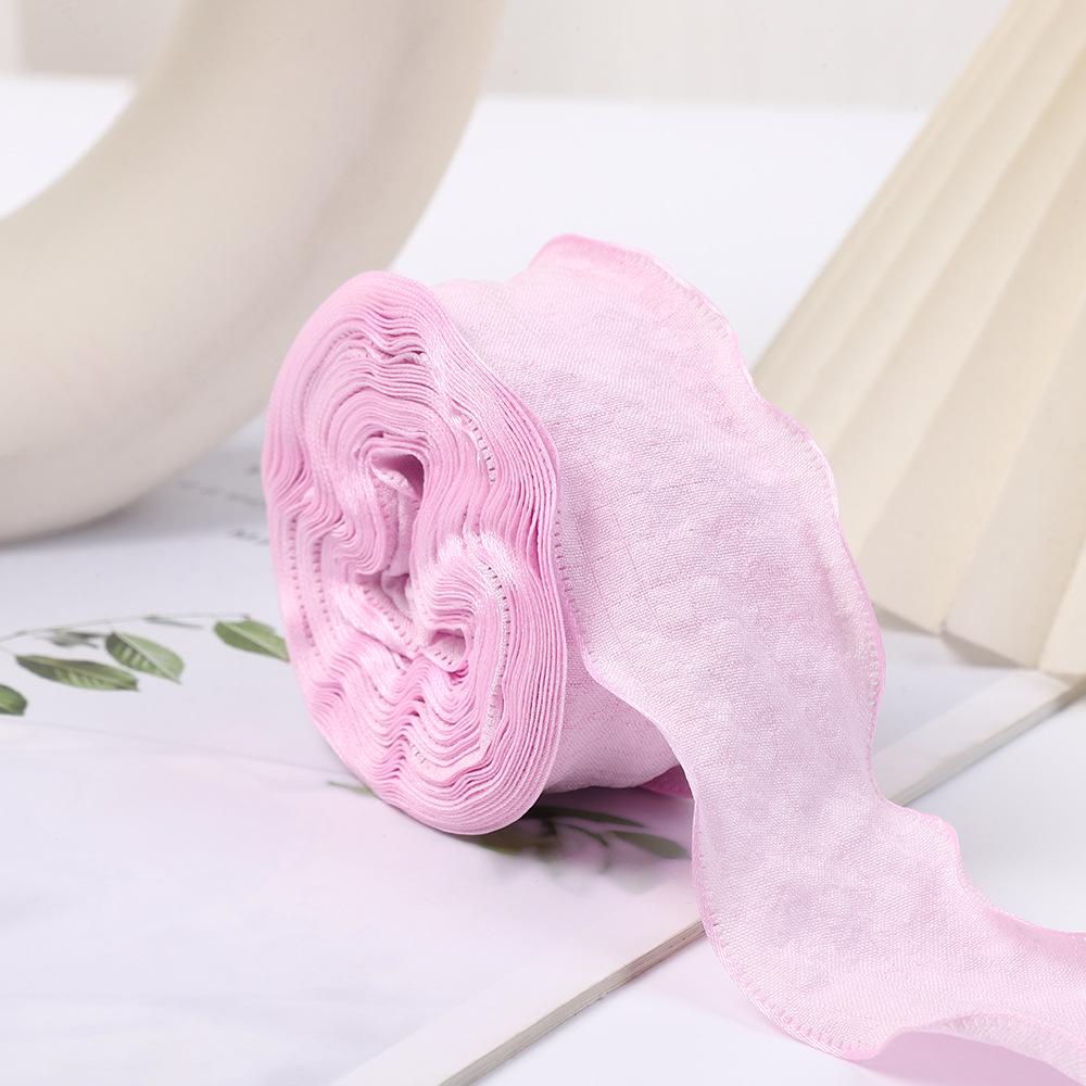 

Плиссированная лента с разноцветным цветочным узором для творческих DIY-проектов