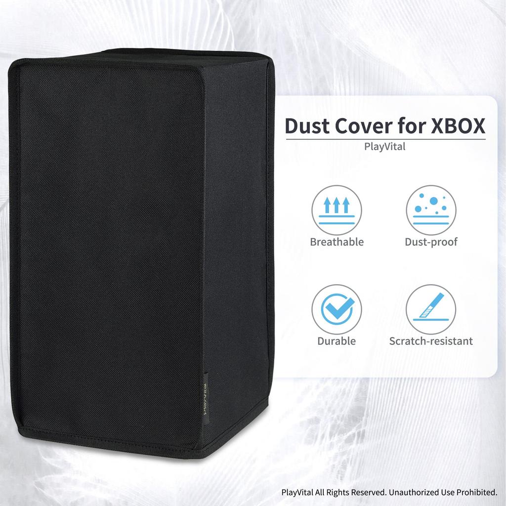PlayVital Nylon Dust Cover for Xbox Series X Console Soft and Clean Lined Dust Waterproof Cover Sleeve for Xbox Series X Console (Vertical Type),