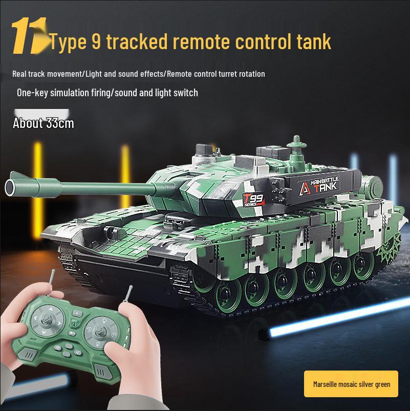 Rechargeable Action Remote Control Tank Car for Kids with Firing Cannon Model