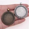 Fit 30mm 35mm Blank Bases Tray Large Cabochon Setting Antique Bronze Zinc Alloy Jewelry Making Craft Cabochon Base