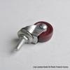 1.2" Threaded Red Polyurethane Swivel Caster Wheel