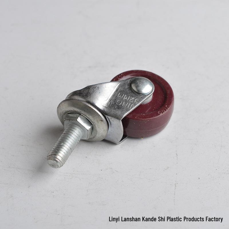 1.2  Threaded Red Polyurethane Swivel Caster Wheel