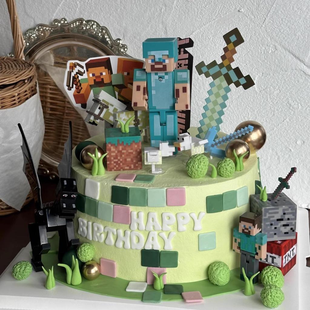 My World Cake Decoration: Steve Figurine for Kids' Birthday Baking & Dress-up