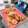 1pc Creative Cattle Printed Area Rug - Durable Household Decorative Carpet - Christmas Theme Rug - Suitable for Bedroom, Cloakro