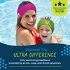 Ear Ultra Black Large Swimming Headband Best Swimming Headband Watertight and Secure Earplug Support Doctor Recommended Includes Safe Putty Buddies