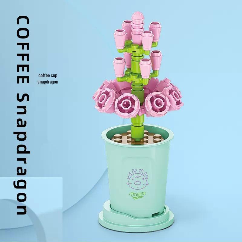 Lele Brothers Flower Building Blocks Educational Toy Set: Mini Rose Bouquet for Boys (Model 8814)