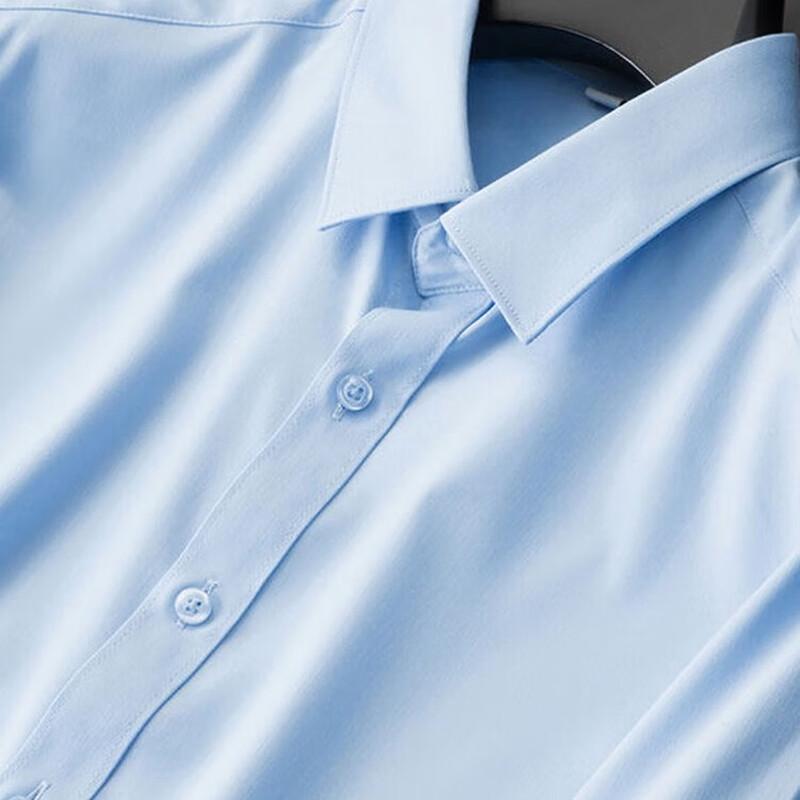 ROMON Men's Business Casual Loose Fit Long Sleeve Shirt