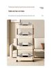Compact Multi-Layer Mobile Storage Rack for Bedroom, Bathroom, or Living Room
