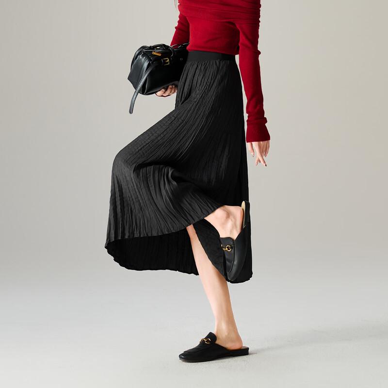 SOFSIL High-Waist A-Line Pleated Midi Skirt 27/M
