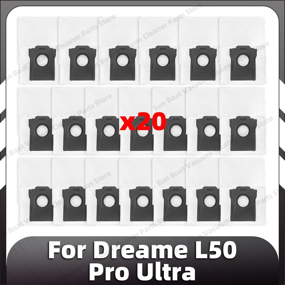 Compatible for Dreame L50 Pro Ultra Replacement Main Side Brush HEPA Filter Mop Pads Dust Bag Spare Parts Accessories