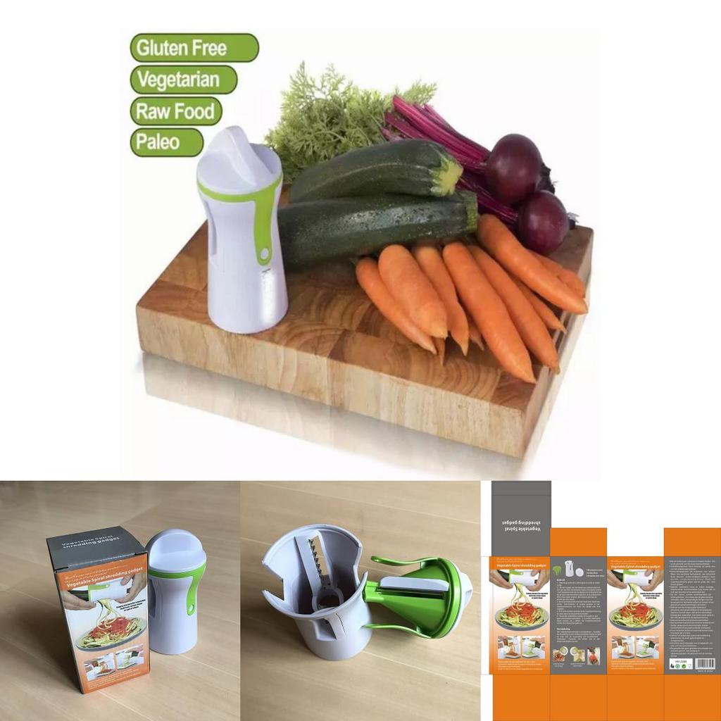 Durable Abs And Stainless Steel Dual Blades Vegetable Spiralizer For Healthy Meals
