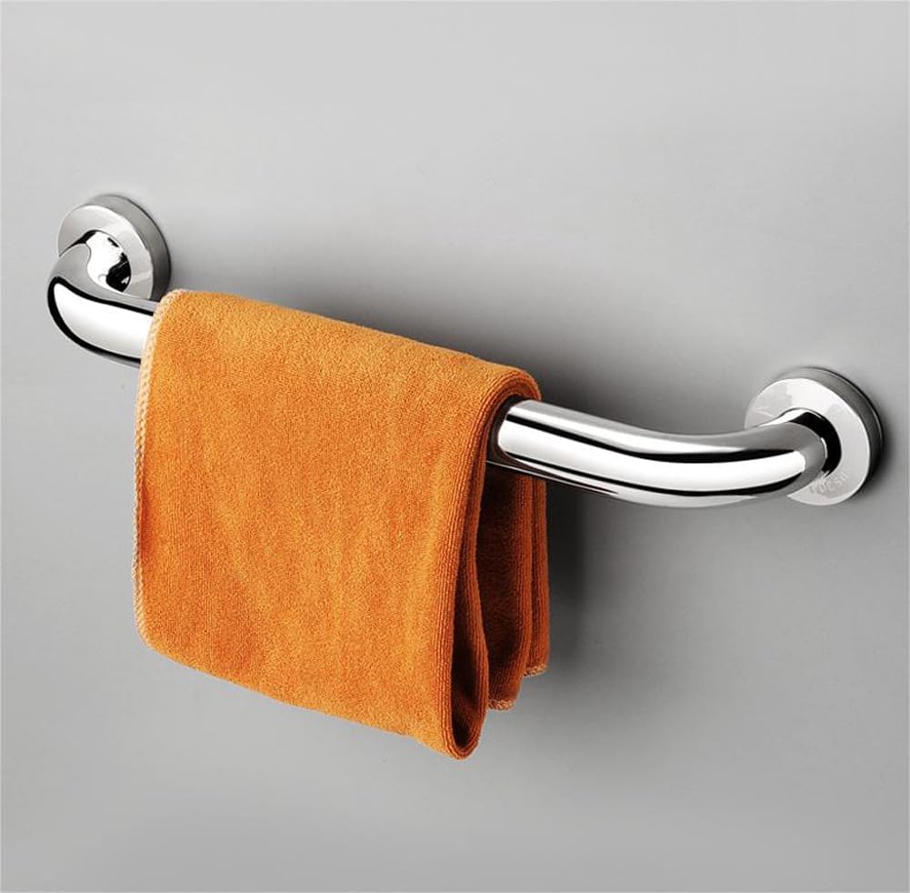 Stainless Steel Hand Rails Wall Mounted Towel Holder Bathroom Toilet Support Handle Heavy Duty Bathtub Shower Safety Grab Bars