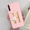 For OPPO A91 F15 Reno3 Phone Case Couple A-Z 26Letter Anti Drop Soft Silicone Matte Back Cover For OPPO A 91 F 15 Reno 3 Bumper