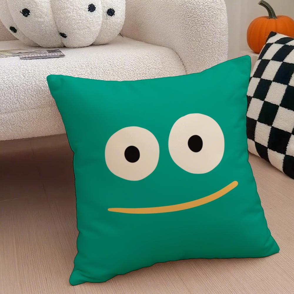 Cute Smile Cushion Cover Throw Pillow Cover Hidden Button Durable Polyester Chair Cushion