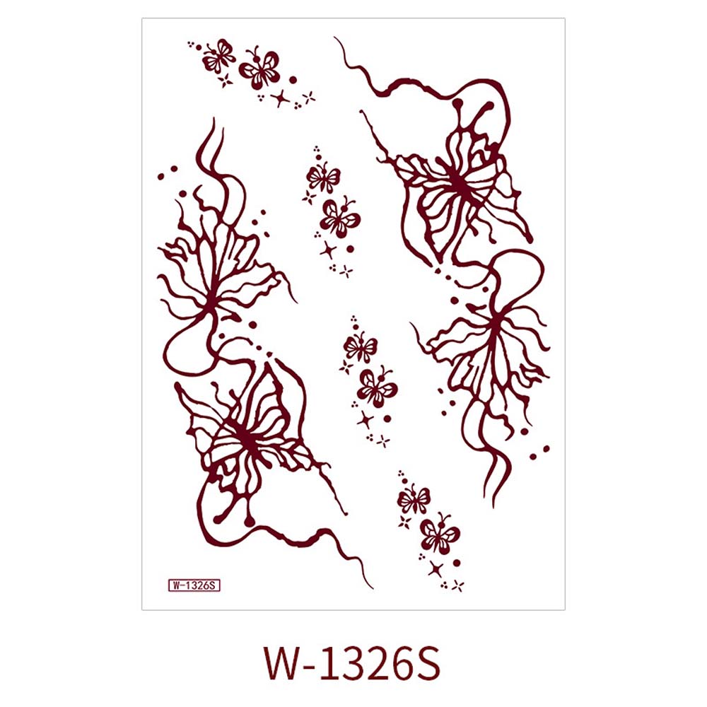 Red Mehndi Stickers Henna Tattoo Stickers Water Transfer Decals Red Henna Tattoo Decals  Girls